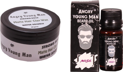

Angry Young Man Hair Wax & Beard oil(Set of 2)