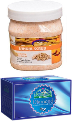 

Pink Root SANDAL SCRUB 500ML WITH NATURENCE DIAMOND BLEACH 200G(Set of 2)