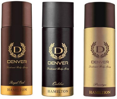 

Denver ROYAL OUD CALIBER ,PRESTAGE Body Spray - For Men(495 ml, Pack of 3)