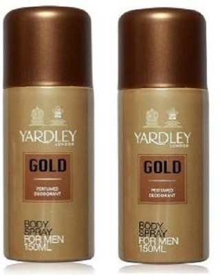 

Yardley London Gold Body Spray Perfume Body Spray - For Men(150 ml, Pack of 2)