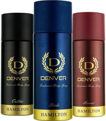 

Denver CALIBER,PRIDE,HONOUR COMBO PACK Body Spray - For Men(495 ml, Pack of 3)