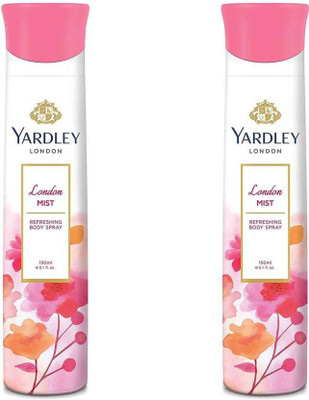 

Yardley London Mist Refreshing Deo 150Ml Pack of 2 Perfume Body Spray - For Women(150 ml, Pack of 2)