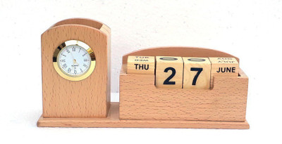 

SHIVOM CRAFTS 2 Compartments Wooden WOODEN CALENDAR(TWO TONE)