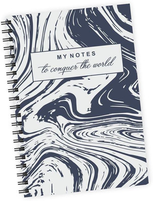 

Dpotli A5 Diary(Marble, My Notes To Conquer The World, Multicolor)