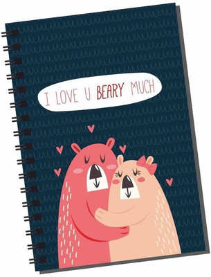 

dpotli A5 Diary(I love you beary much, Multicolor)