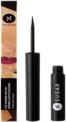 

Sugar Cosmetics Eye Warned You So! Double Matte Eyeliner 01 Black Swan (Black), 1.7 ml 1.7 ml(01 Black Swan)