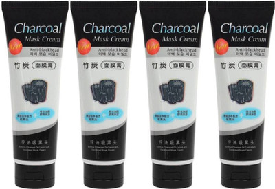 

Shopeleven Charcoal Oil Control Anti-Acne Deep Cleansing Blackhead Remover, Peel Off Mask - 520g (Pack of 4)(520 g)