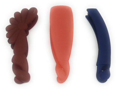 

Khubsurat Premium Banana Clip / Banana Claw Clip, Set of 3 Pieces of 3 Color 3 Designs, Smooth Silicon Feel, Length 11 Centimeters Banana Clip, Hair Clip(Multicolor)
