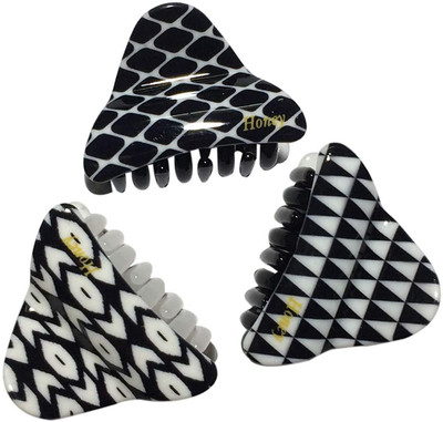 

New Arihant Traders New Arihant Traders- Premium Quality Hair Clutchers/Clips/Claws for Women & Girls (B&W- 3 pieces) Hair Claw, Hair Clip, Hair Accessory Set, Bun Clip, Back Pin(White, Black)