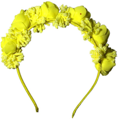 

New Arihant Traders New Arihant Traders- Flower Hairband looks like Tiara for Girls & Kids Head Band, Hair Band, Hair Accessory Set(Yellow)