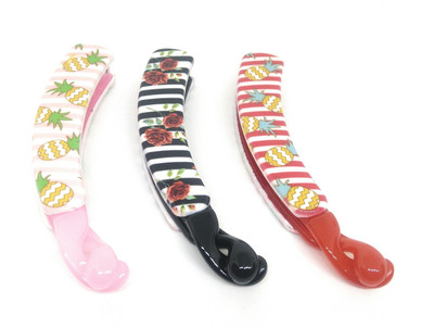 

Khubsurat Premium Banana Clip / Banana Claw Clip, Set of 3 Pieces of 3 Colors, Floral Concept, Smooth Touch Feel, Length 11 Centimeters Banana Clip, Hair Clip(Multicolor)