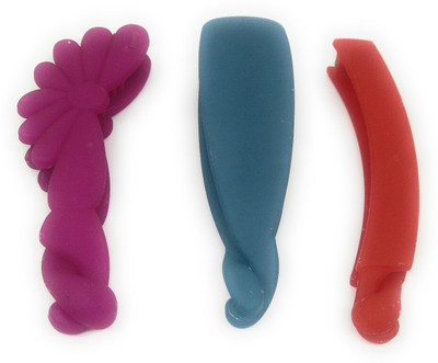 

Khubsurat Premium Banana Clip / Banana Claw Clip, Set of 3 Pieces of 3 Color 3 Designs, Smooth Silicon Feel, Length 11 Centimeters Banana Clip, Hair Clip(Multicolor)