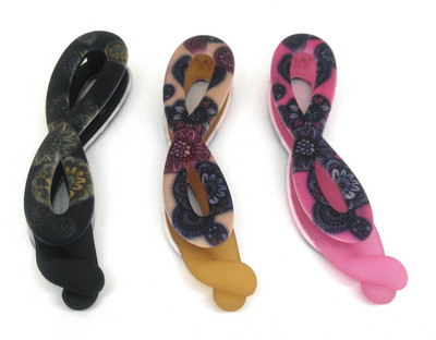 

Khubsurat Premium Banana Clip / Banana Claw Clip, Set of 3 Pieces of 3 Colors, Neon Print Concept, Smooth Silicon Touch Feel Banana Clip, Hair Clip(Multicolor)