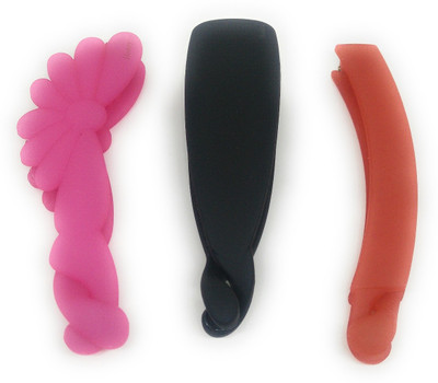 

Khubsurat Premium Banana Clip / Banana Claw Clip, Set of 3 Pieces of 3 Color 3 Designs, Smooth Silicon Feel, Length 11 Centimeters Banana Clip, Hair Clip(Multicolor)