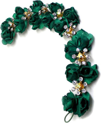 

EKAN Hair Gajra For Bun Decoration, Juda Gajra For Wedding Bun(Green)