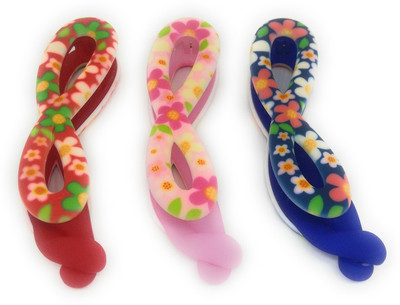 

Khubsurat Premium Banana Clip / Banana Claw Clip, Set of 3 Pieces of 3 Colors, Neon Print Concept, Smooth Silicon Touch Feel Banana Clip, Hair Clip(Multicolor)