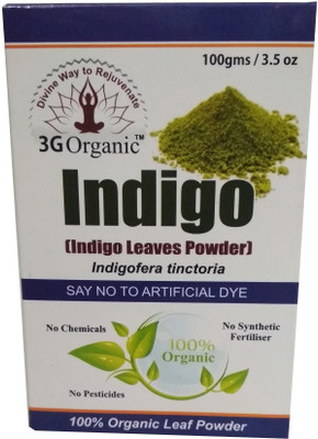 

3G Organic Indigo leaf Powder 100% Organic 100 Gms Hair Color(Black, Natural Black)
