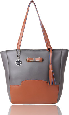 

Lady bar Hand-held Bag(Grey, Tan)