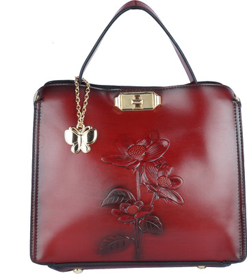 

Butterflies Hand-held Bag(Maroon)