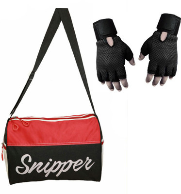 

Snipper Combo of Red Tomy bag and Black Gloves Gym & Fitness Kit