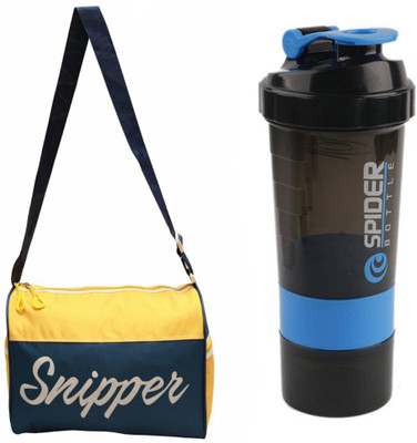 

Snipper Combo of Yellow Tomy bag and Blue Spider Shaker Gym & Fitness Kit