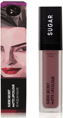 

Sugar Cosmetics Suede Secret Matte Lipcolour 01 Muslin Mauve (Mauve ), 6 Ml((Mauve Nude))