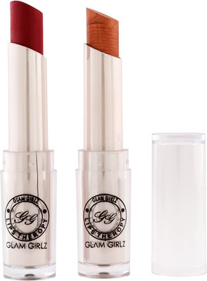 Glam Girlz Matte Lipstick-Combo(24&35)(deep plum, copper)