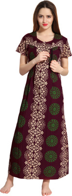 AV2 Women Maternity/Nursing Nighty(Brown) Flipkart