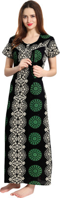 AV2 Women Maternity/Nursing Nighty(Black) Flipkart