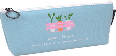 Enwraps Animal Animal Art Canvas Pencil Box(Set of 1, Blue)