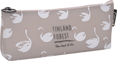 

Enwraps Animal Animal Art Canvas Pencil Box(Set of 1, Grey)