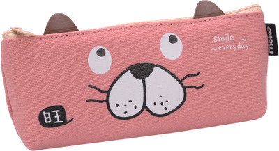 

Enwraps Animal Animal Art Canvas Pencil Box(Set of 1, Pink)
