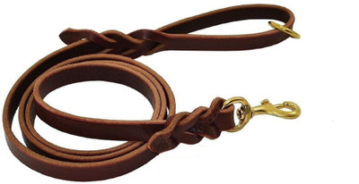 

SRI Leather Training Dog Leash 6 Ft Lenght and width1/2 inch with Whistle for Large Medium Dogs (Brown) 180 cm Dog Strap Leash(Brown)