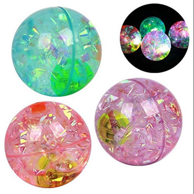 

W9 High Quality Combo of 4 Glitter Water Ball Elastic Colorful Flashing Ball for Pets-for Fun | Fetch | Interaction Rubber Ball, Fetch Toy For Dog