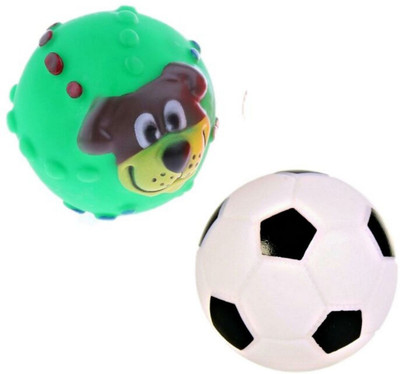 

W9 High Quality Medium Puppy Squeaky Ball Fun Toy-Multi colour- 1 Piece Rubber Squeaky Toy For Dog