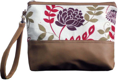 

Dekor World Red Floral Cotton Printed Multi Utility Pouch Pouch(Red)