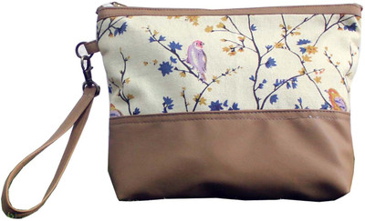 

Dekor World Multi Beige Bird Cotton Printed Multi Utility Pouch Pouch(Beige)