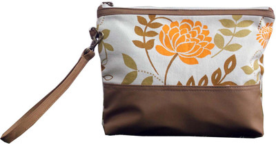 

Dekor World Orange Floral Cotton Printed Multi Utility Pouch Pouch(Orange)