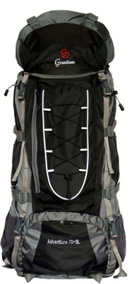 

GRANDIOSE Thread Model Black Travelling Hiking Trekking Camping Bags (GTB675003BL) Rucksack - 75(Black, Grey)
