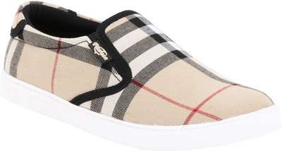 

Voila Printed Slip On Sneakers For Men(Beige, Cream;white