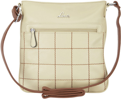

Lavie Women Evening/Party Beige Genuine Leather Sling Bag