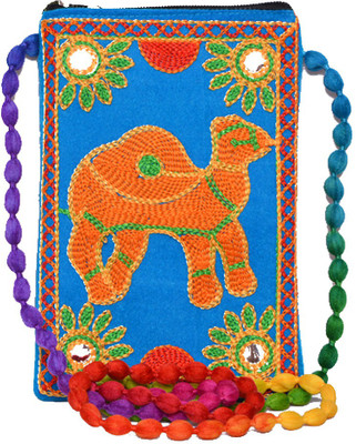 

KRISHNA HANDLOOM Girls Casual Multicolor Cotton Sling Bag