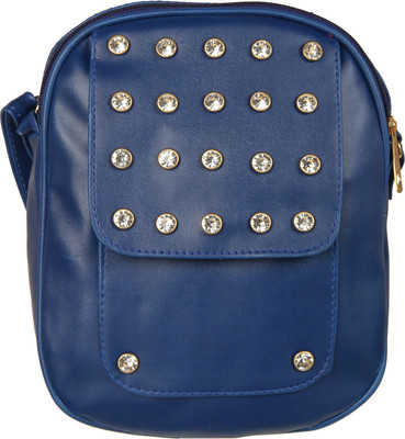 

Alee Women Casual Blue Leatherette Sling Bag