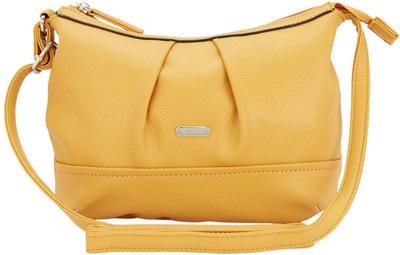 

Lavie Women Casual Yellow Genuine Leather Sling Bag
