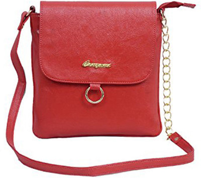 cenzoni Women Casual Red PU Sling Bag