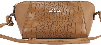 

Lavie Women Evening/Party Brown Genuine Leather Sling Bag