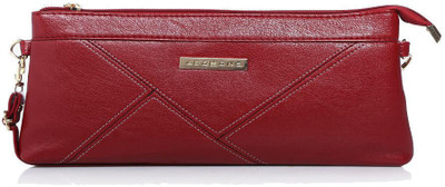 

Addons Women Casual Red PU Sling Bag