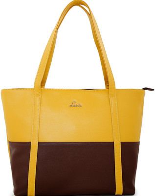 

Lavie Women Casual Yellow, Brown Genuine Leather Sling Bag, Brown;yellow