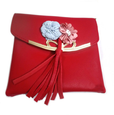 

OBEROI Women Evening/Party Red Leatherette Sling Bag