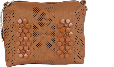 

Butterflies Women Evening/Party Beige PU Sling Bag